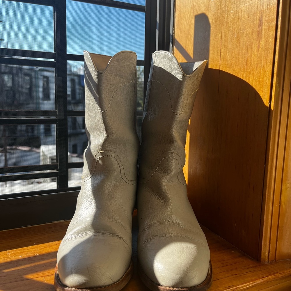 Light Blue Chanel Riding / Cowgirl Boots